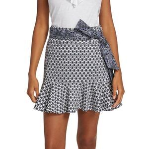 Veronica Beard Chesney Printed Flounce Miniskirt size 2